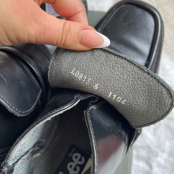 Vintage Lee black leather ankle boots size 40 uk 6.5 alternative fashion - Picture 8 of 9